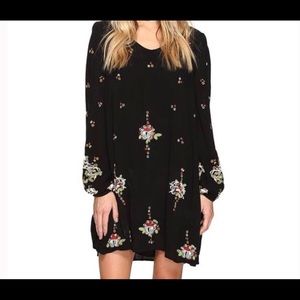 Free People Embroidered Mini Dress